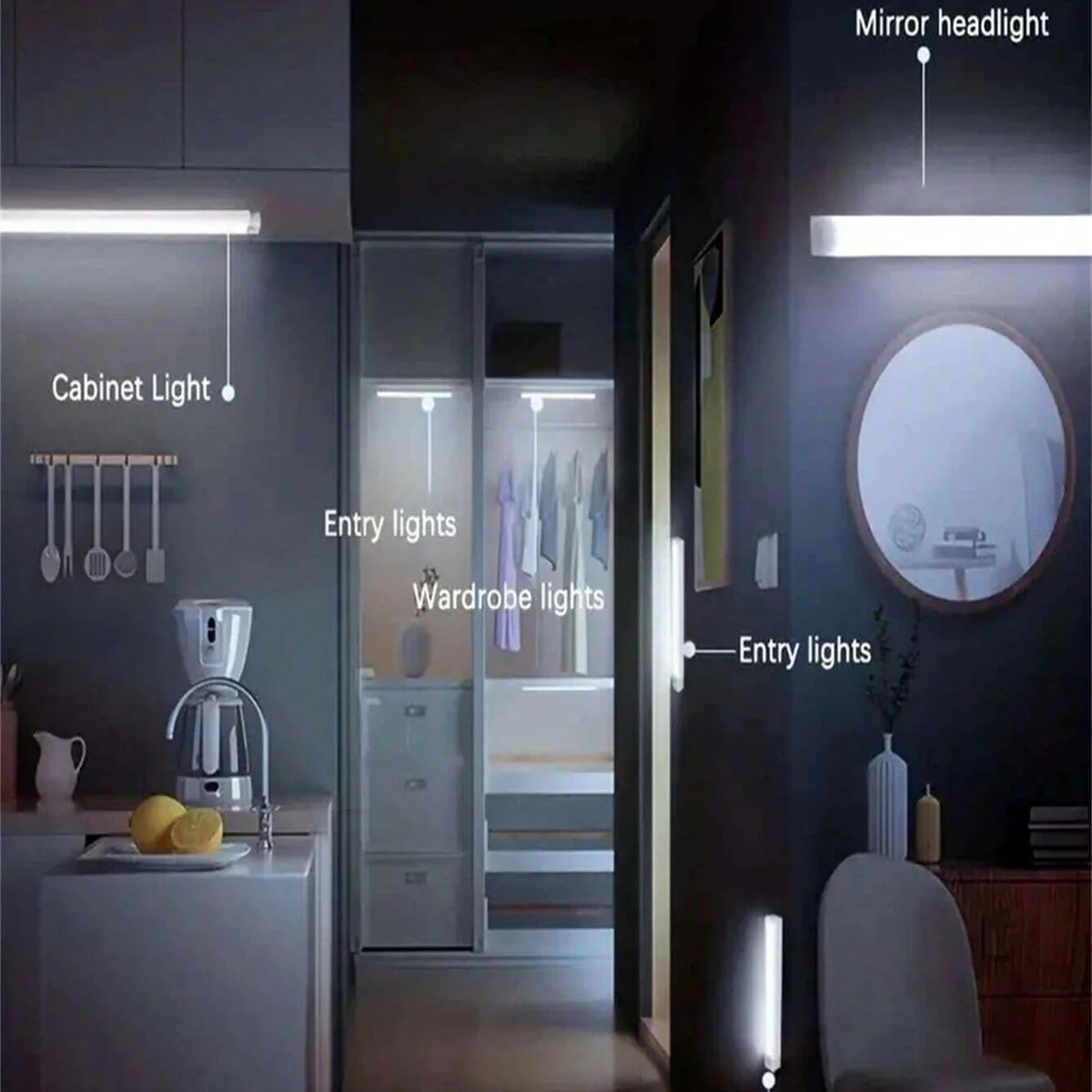 Wireless LED Night Light Motion Sensor Light