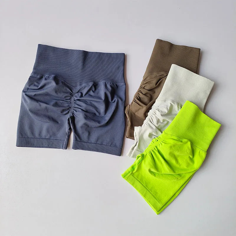 Lifting Sports Shorts Women High Waist and Waist Tightening Slimming Running Hip Speed Drying Three Point Tight Pants