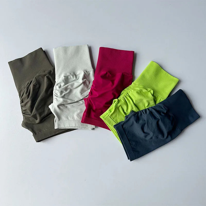 Lifting Sports Shorts Women High Waist and Waist Tightening Slimming Running Hip Speed Drying Three Point Tight Pants